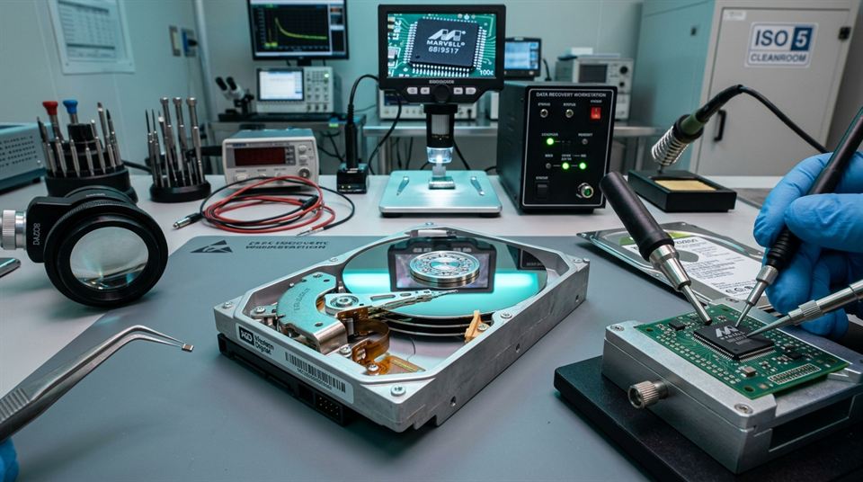 Forensic Cleanroom Data Recovery by Teclyq